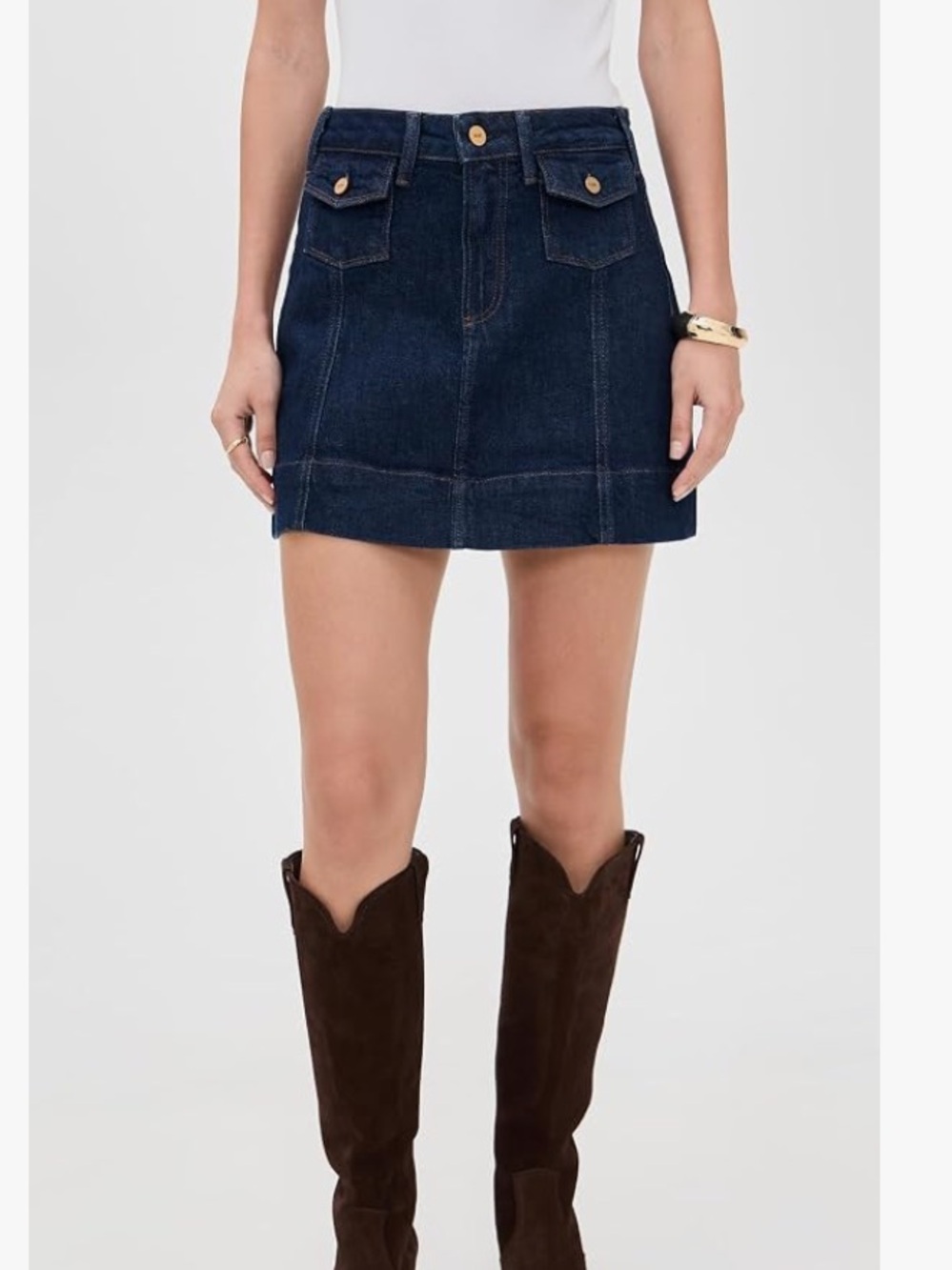 PAIGE Jannelle skirt with mini patch pockets